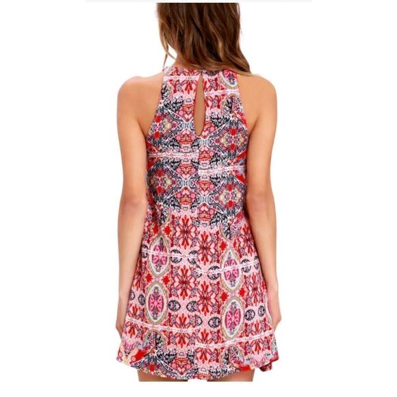 Lulus Sleeveless Paisley Women's Midi Dress Red Size Small - Picture 6 of 6